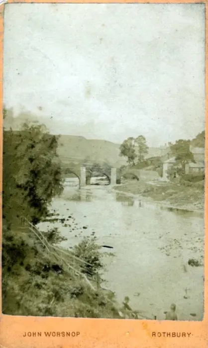 Framed Print : River Bridge, Rothbury, Northumberland