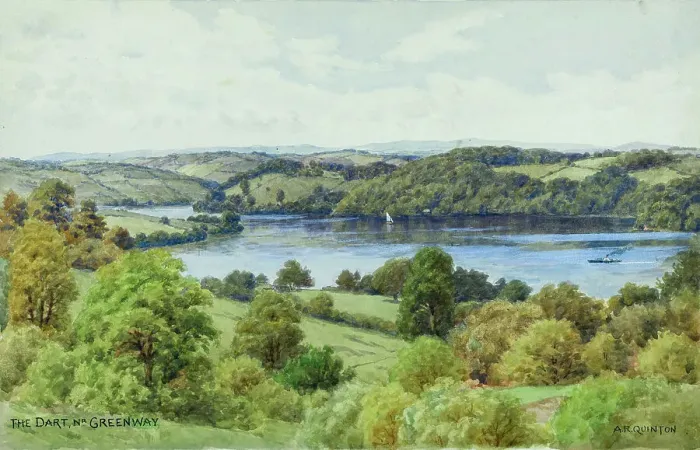 Framed Print : River Dart near Greenway, Dittisham, Devon Framed Print : River Dart near Greenway, Dittisham, Devon