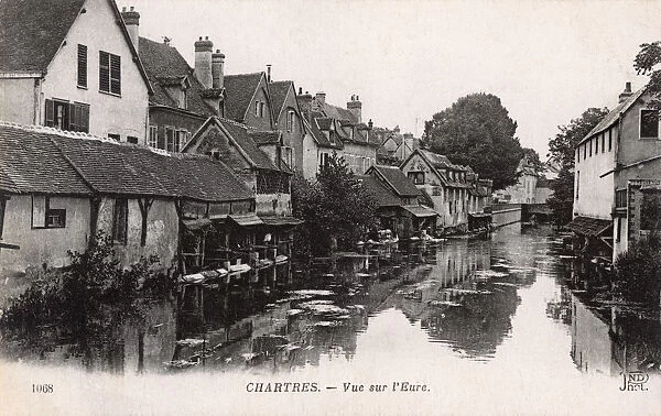 The River Eure - flowing through Chartres, France