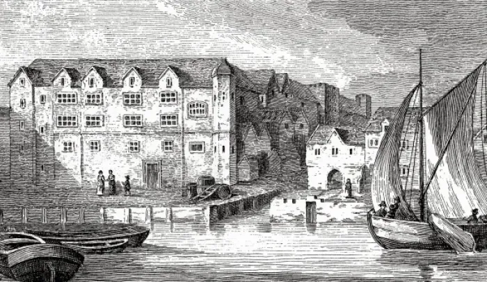 Framed Print : River frontage of Bridewell Prison, London Framed Print : River frontage of Bridewell Prison, London