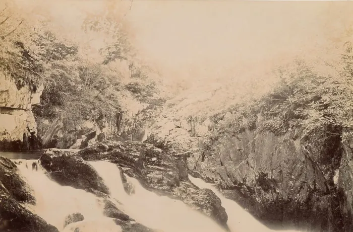 Framed Print : River Greta and rocks, Ingleton, North Yorkshire Date: 1889 Framed Print : River Greta and rocks, Ingleton, North Yorkshire Date: 1889