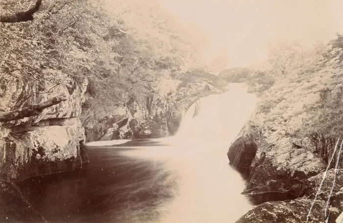 Framed Print : River Greta and rocks, Ingleton, North Yorkshire Date: 1889 Framed Print : River Greta and rocks, Ingleton, North Yorkshire Date: 1889