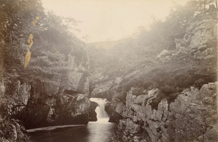 Framed Print : River Greta and rocks, Ingleton, North Yorkshire Date: 1889 Framed Print : River Greta and rocks, Ingleton, North Yorkshire Date: 1889