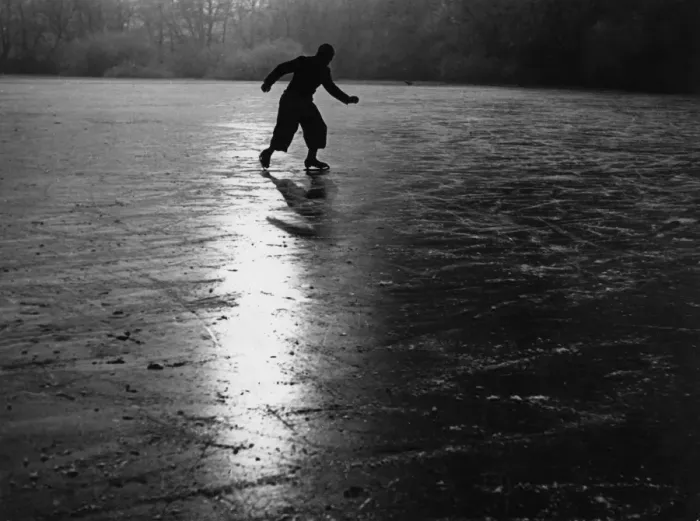 Framed Print : River Ice Skater Framed Print : River Ice Skater