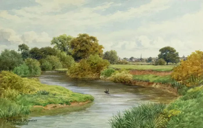 Framed Print : River Medway near Tonbridge, Kent Framed Print : River Medway near Tonbridge, Kent