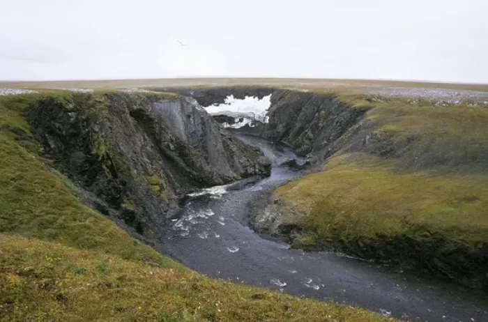 Framed Print : River Obrivistaya - very close to Kara sea shore Framed Print : River Obrivistaya - very close to Kara sea shore