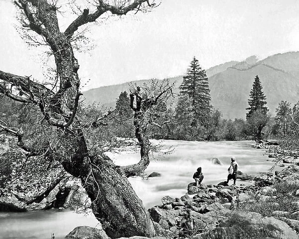 River, possibly in the Himalayan Mountains, India