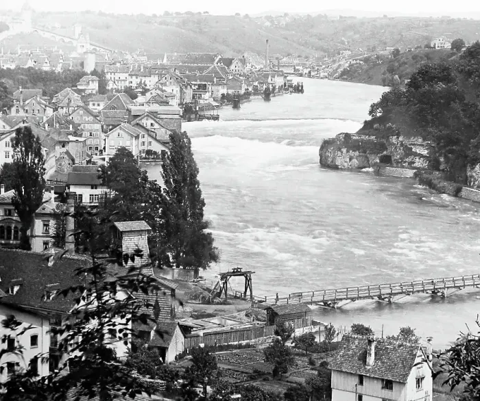 Framed Print : River Rhine, Schaffhausen, Switzerland, Victorian period Framed Print : River Rhine, Schaffhausen, Switzerland, Victorian period