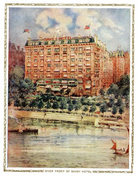 Framed Print : River front of The Savoy Hotel, London Framed Print : River front of The Savoy Hotel, London