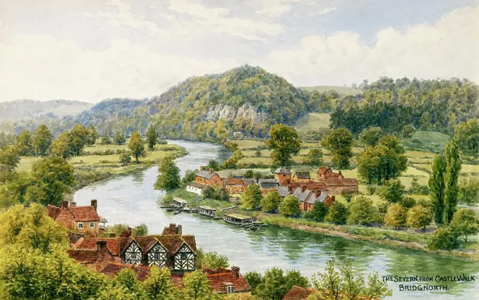 Framed Print : River Severn from Castle Walk, Bridgnorth, Shropshire Framed Print : River Severn from Castle Walk, Bridgnorth, Shropshire