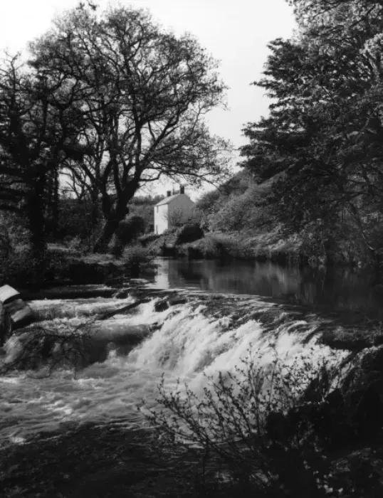 Framed Print : River Teign Weir Framed Print : River Teign Weir