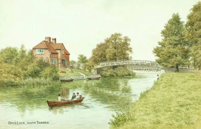 Framed Print : River Thames at Day's Lock, Oxfordshire Framed Print : River Thames at Day's Lock, Oxfordshire
