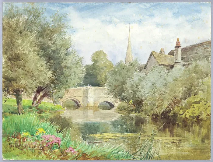 Framed Print : River Windrush, Burford, Oxfordshire Framed Print : River Windrush, Burford, Oxfordshire