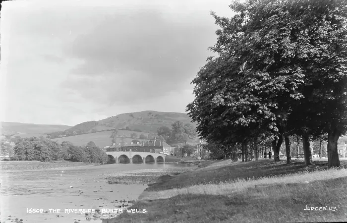Framed Print : The Riverside, Builth Wells