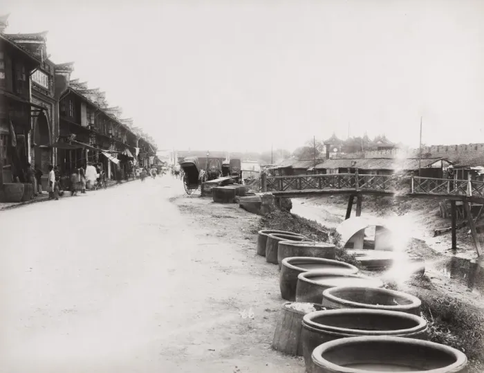 Framed Print : Riverside view, probably Shanghai, China Framed Print : Riverside view, probably Shanghai, China