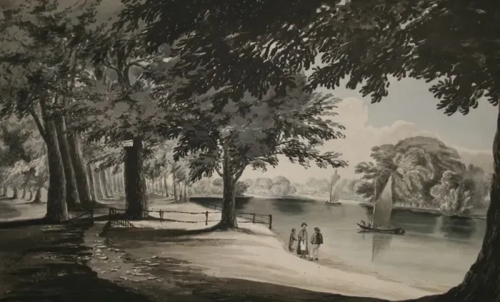 Framed Print : Riverside view of Twickenham, Middlesex Framed Print : Riverside view of Twickenham, Middlesex