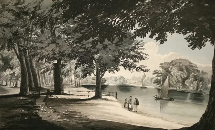 Framed Print : Riverside view of Twickenham, Middlesex Framed Print : Riverside view of Twickenham, Middlesex