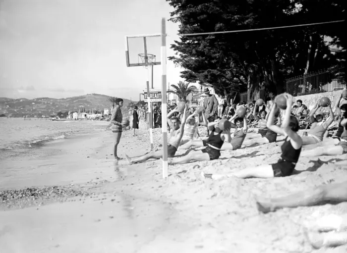 Framed Print : Riviera Aerobics Class