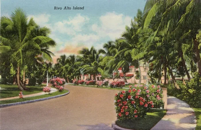 Framed Print : Rivo Alto Island, Miami Beach, Florida, USA Date: 1941 Framed Print : Rivo Alto Island, Miami Beach, Florida, USA Date: 1941