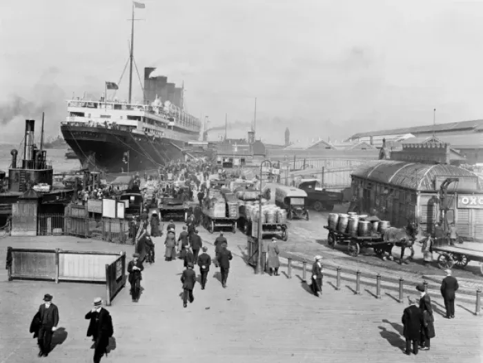 Framed Print : RMS Aquitania in Liverpool Framed Print : RMS Aquitania in Liverpool