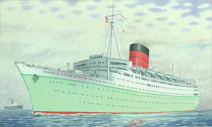 Framed Print : RMS Caronia Framed Print : RMS Caronia