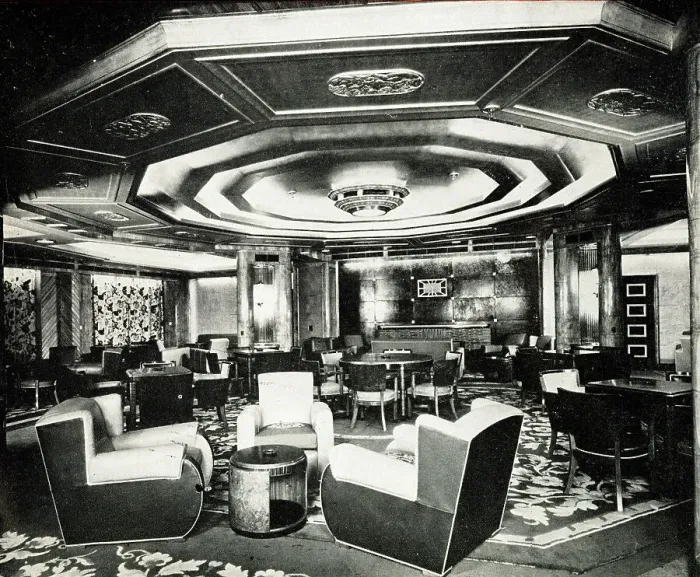 Framed Print : RMS Caronia, Smoking Room Framed Print : RMS Caronia, Smoking Room