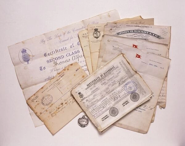 RMS Carpathia medal and paperwork
