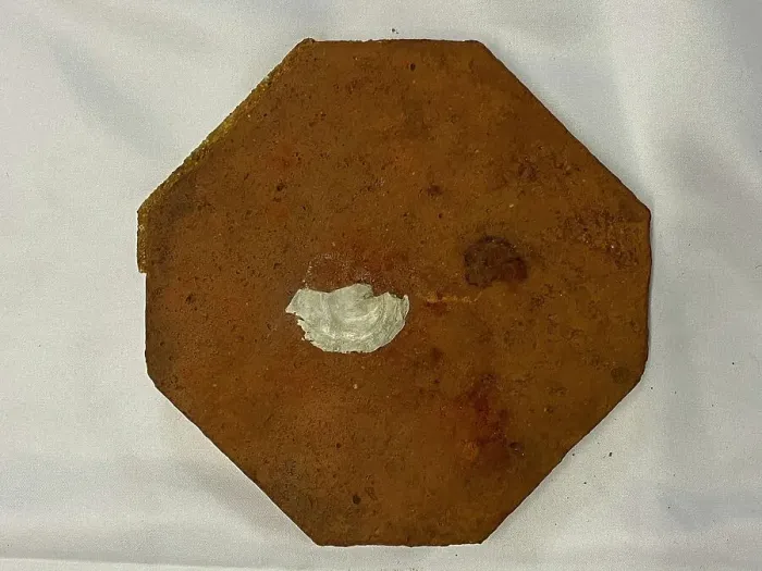 Framed Print : RMS Carpathia, salvaged red octagonal floor tile Framed Print : RMS Carpathia, salvaged red octagonal floor tile