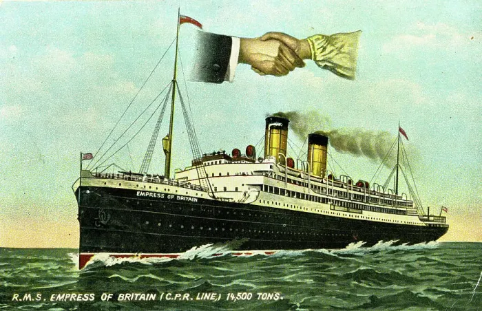 Framed Print : RMS Empress of Britain, CPR Line Framed Print : RMS Empress of Britain, CPR Line