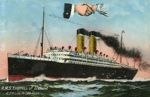 Photo B.000676 RMS EMPRESS OF IRELAND CANADIAN PACIFIC 1906 PAQUEBOT OCEAN LINER 