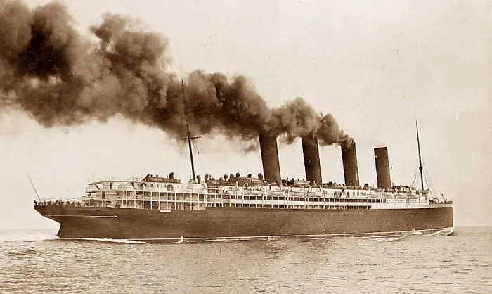 Framed Print : RMS Lusitania early 1900s Framed Print : RMS Lusitania early 1900s