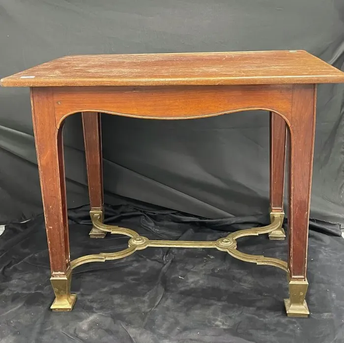 Framed Print : RMS Majestic, mahogany side table Framed Print : RMS Majestic, mahogany side table