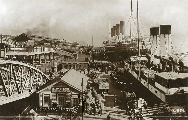 RMS Mauretania in Liverpool Docks, Liverpool, England