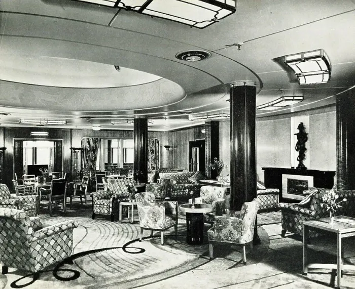 Framed Print : RMS Mauretania, Lounge Framed Print : RMS Mauretania, Lounge