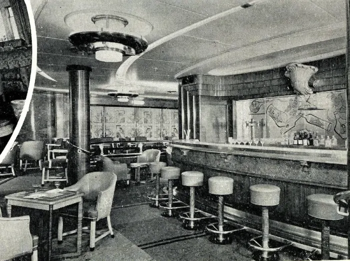 Framed Print : RMS Mauretania, Observation Lounge and Cocktail Bar Framed Print : RMS Mauretania, Observation Lounge and Cocktail Bar