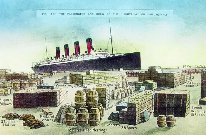 Framed Print : RMS Mauretania and RMS Lusitania early 1900s Framed Print : RMS Mauretania and RMS Lusitania early 1900s
