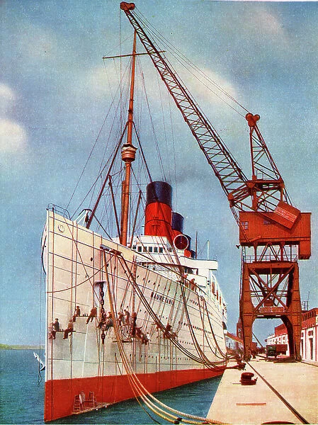 RMS Mauretania, transatlantic liner, at Southampton