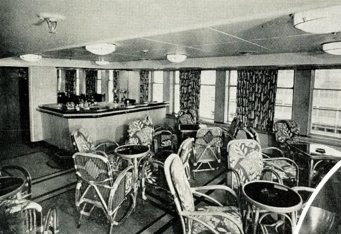 Framed Print : RMS Mauretania, Veranda Cafe Framed Print : RMS Mauretania, Veranda Cafe
