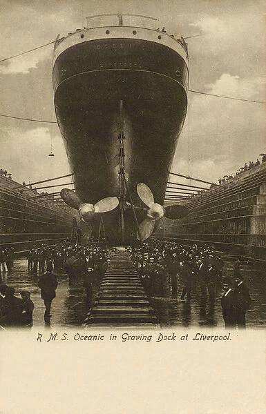 RMS Oceanic in Graving Dock, Liverpool