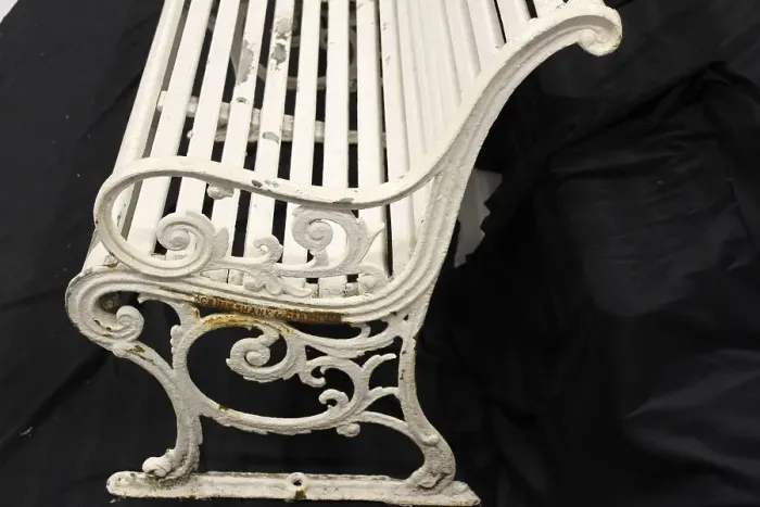 Framed Print : RMS Olympic - cast iron deck bench Framed Print : RMS Olympic - cast iron deck bench