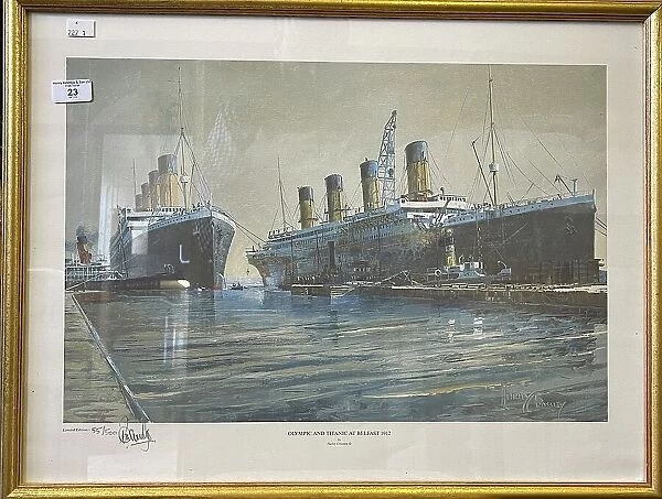 RMS Olympic and RMS Titanic by Harley Crossley