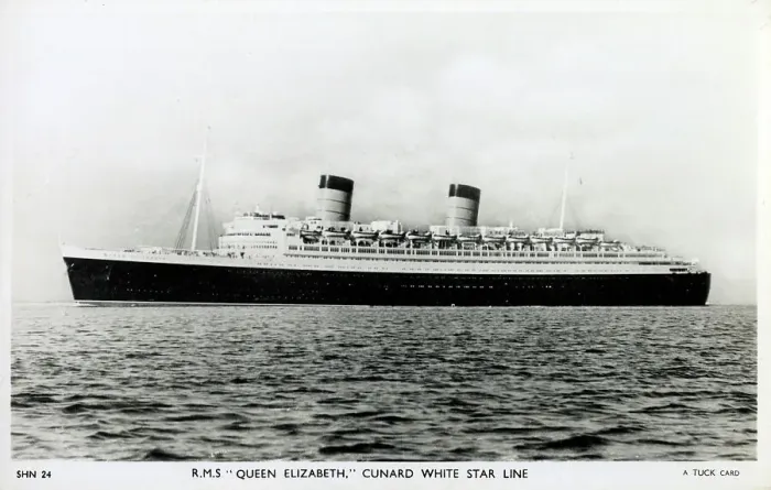 Framed Print : RMS Queen Elizabeth of Cunard White Star Line Framed Print : RMS Queen Elizabeth of Cunard White Star Line
