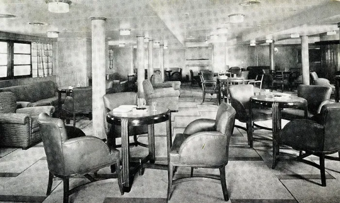 Framed Print : RMS Queen Elizabeth, Smoking Room
