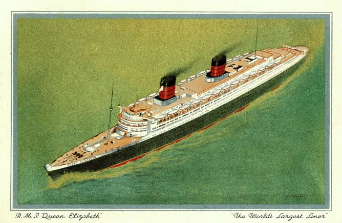Framed Print : RMS Queen Elizabeth, the World's Largest Liner Framed Print : RMS Queen Elizabeth, the World's Largest Liner