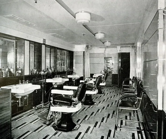 Framed Print : RMS Queen Mary, The Barbers Framed Print : RMS Queen Mary, The Barbers