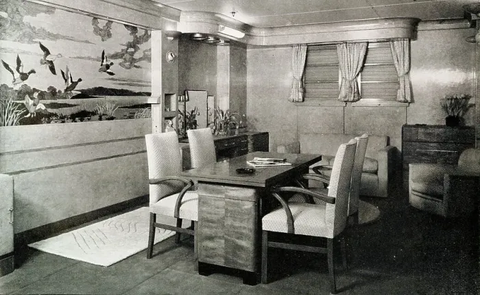 Framed Print : RMS Queen Mary, Sitting Room in Tourist Class Framed Print : RMS Queen Mary, Sitting Room in Tourist Class