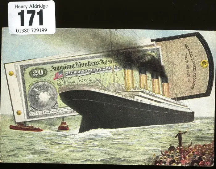 Framed Print : RMS Titanic card, American Bankers Association Framed Print : RMS Titanic card, American Bankers Association