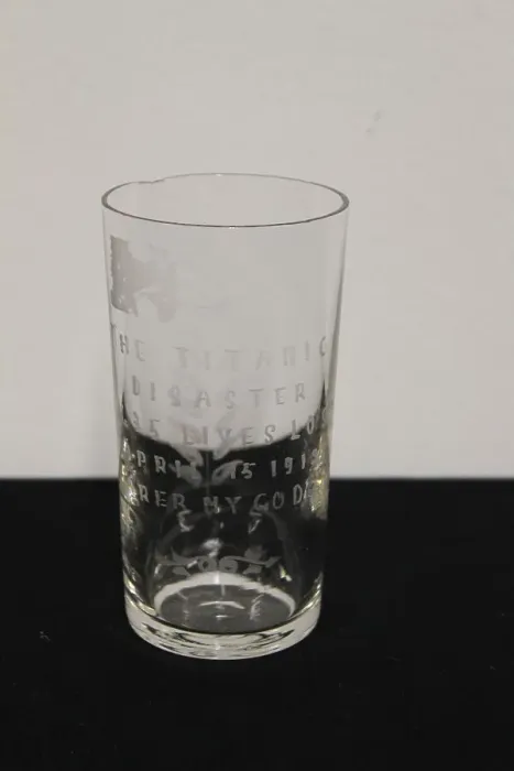 Framed Print : RMS Titanic - engraved commemorative beaker Framed Print : RMS Titanic - engraved commemorative beaker