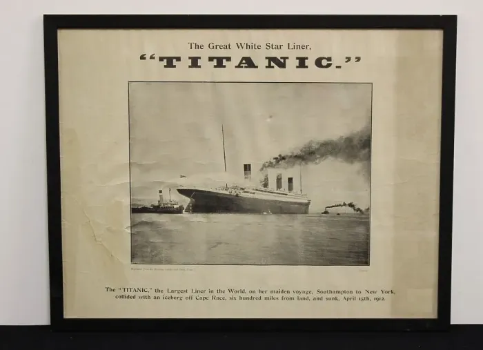 Framed Print : RMS Titanic - framed post-disaster poster Framed Print : RMS Titanic - framed post-disaster poster