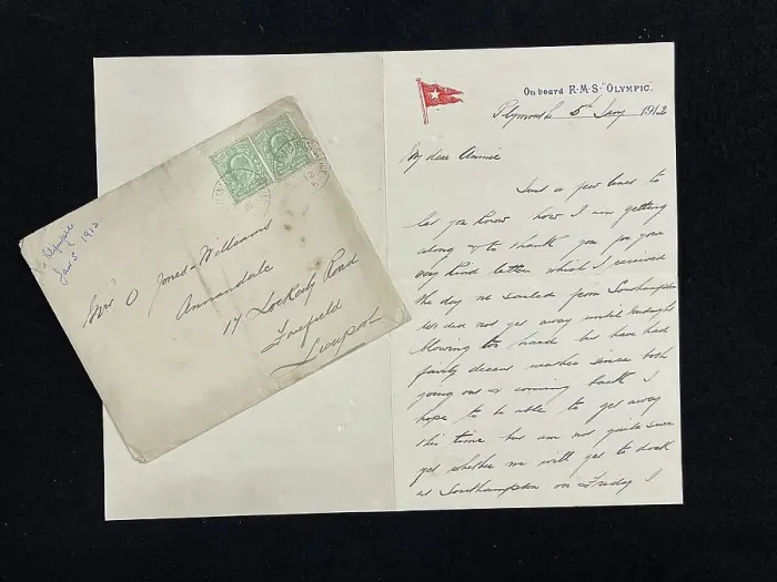 Framed Print : RMS Titanic, and Olympic, Henry Tingle Wilde, letter Framed Print : RMS Titanic, and Olympic, Henry Tingle Wilde, letter